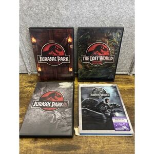 Jurassic Park Lot Of 4 DVD 1 2 3 And World (also A Blu-Ray)  See Description